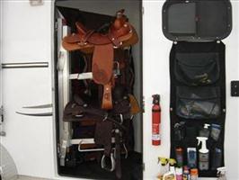 Our electric saddle rack can be made to fit almost any horse trailer.